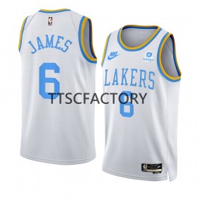 Los Angeles Lakers LeBron James 6 Nike 2022-23 Classic Edition Valkoinen Miesten Pelipaidat Swingman
